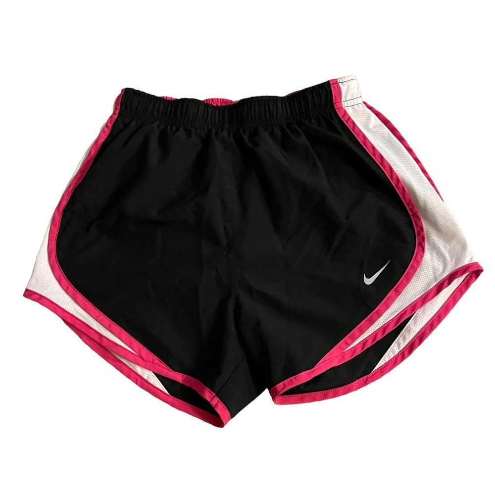The black white and pink active shorts